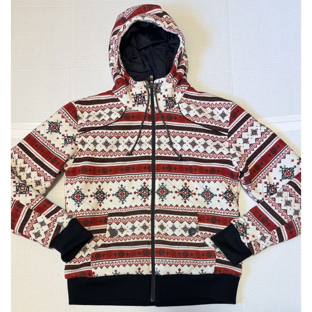 COLUMBIA Titanium - Women's Sweater Jacket - Fair Isle Omni-Shield Hooded- Large